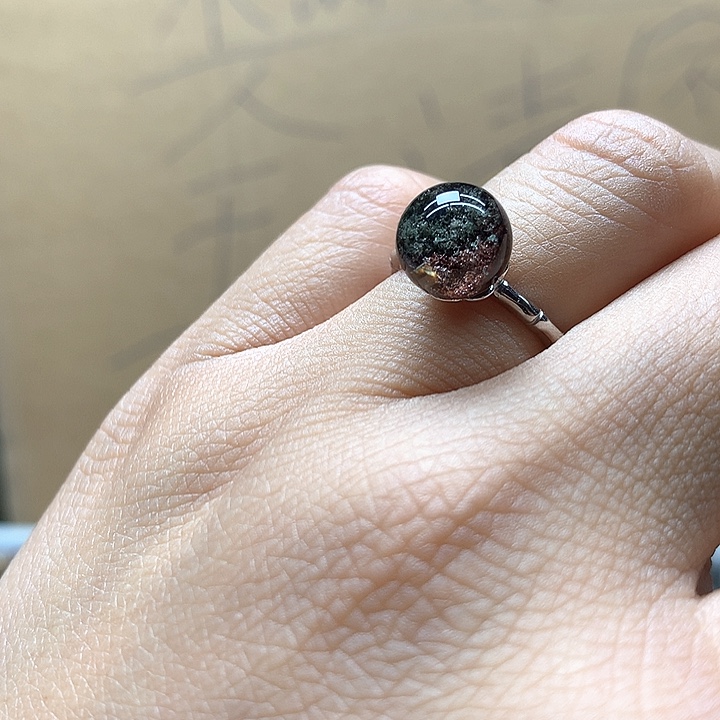 水晶水晶戒指银S925镶嵌