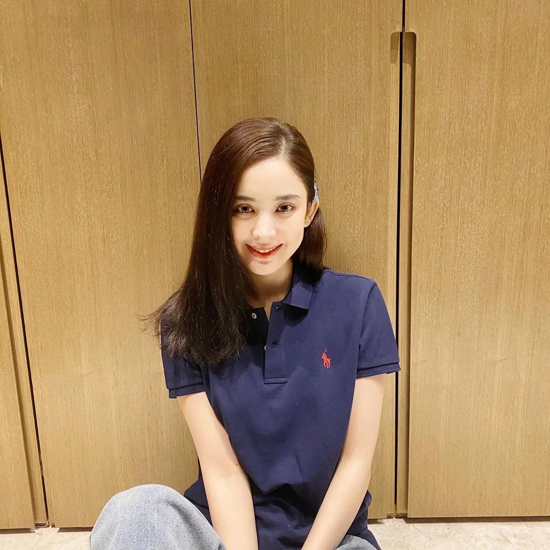 娜扎同款小马刺绣两粒扣polo衫上衣 宽松短袖T恤男女同款情侣款
