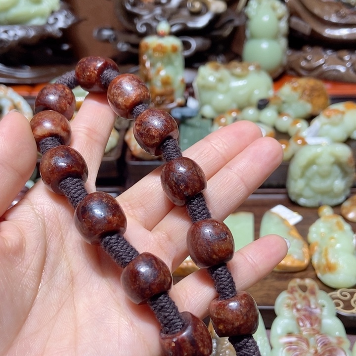 岫岩河磨玉（透闪石质玉）手链未镶嵌大*