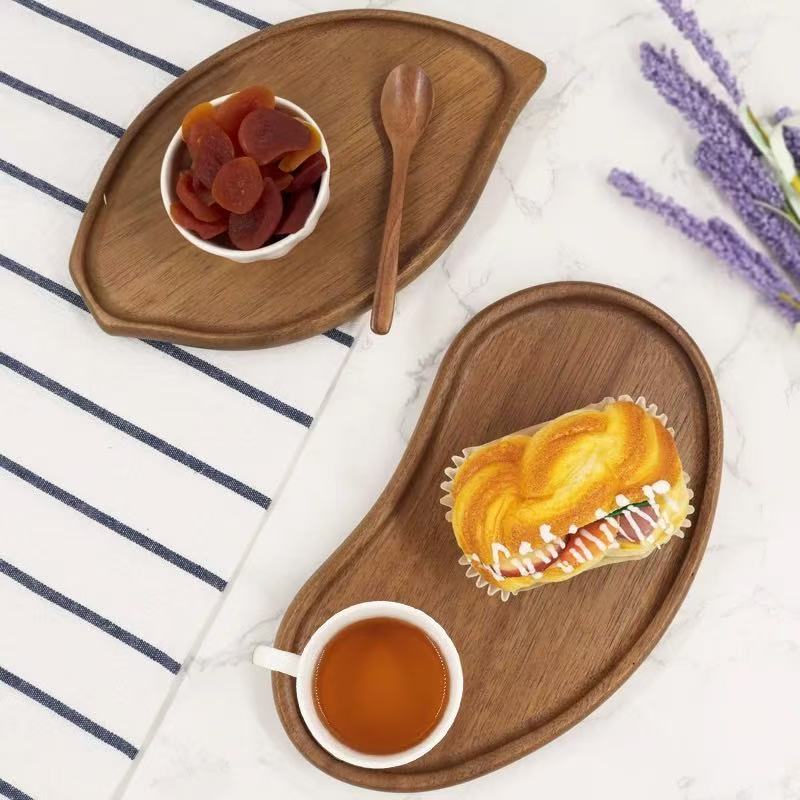 实木托盘早餐盘干果盘木盘子木质创意碟子点心盘下午茶咖啡杯托盘