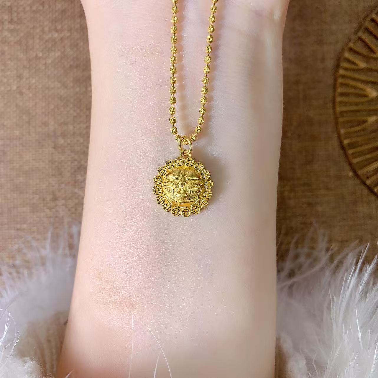 【伟新源】足金999 古法工艺 古法吞金兽6.65克（不含链）