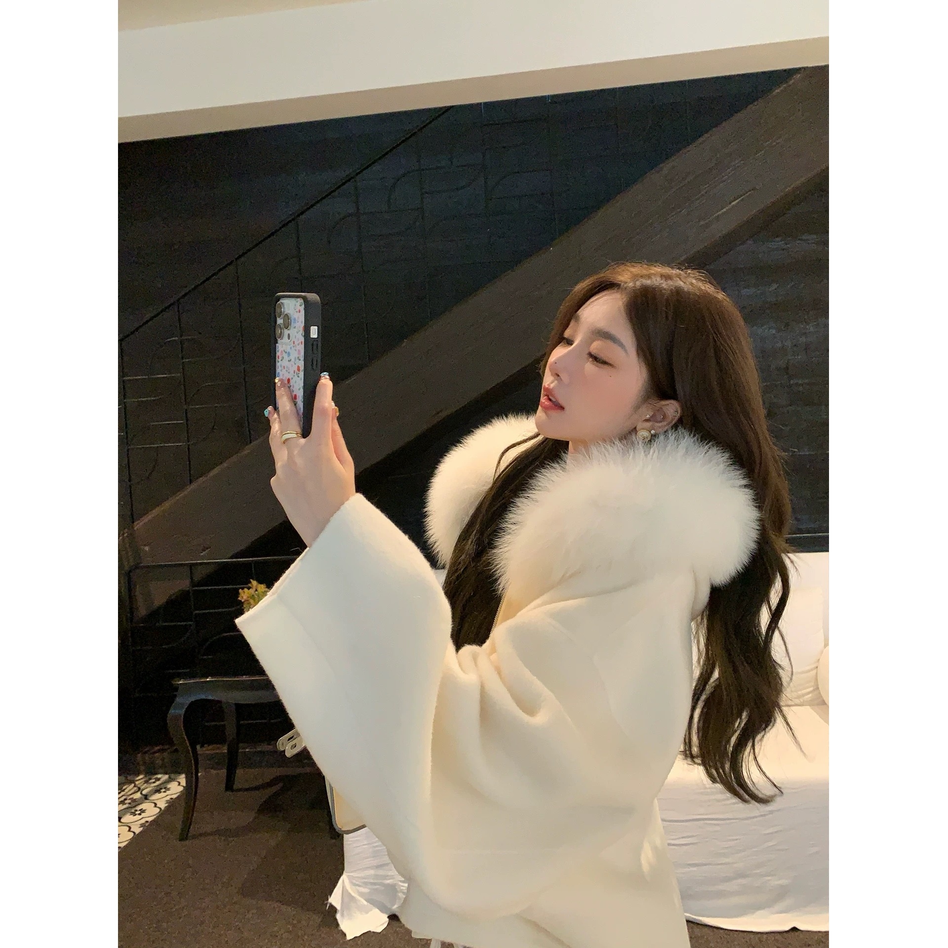 【A1001-A1010】长款加绒加厚款女直筒型毛呢外套外套百搭冬季秋冬