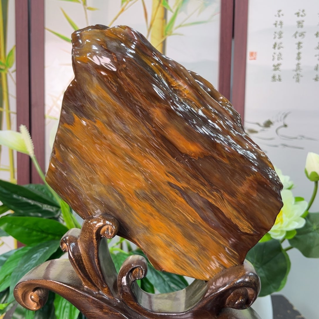 硅化玉（树化玉）摆件未镶嵌