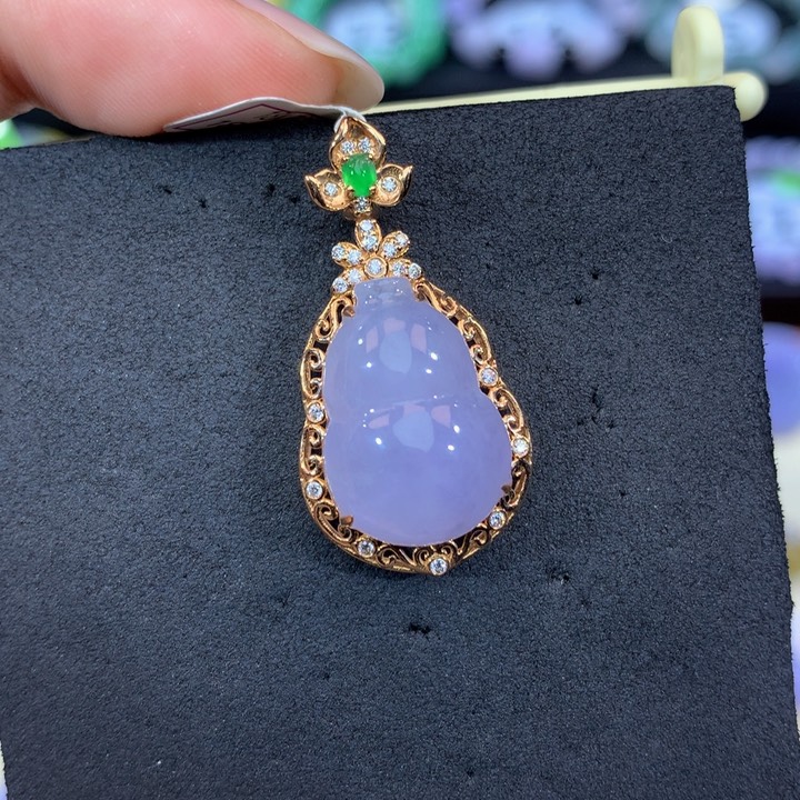 18K金镶嵌手链翡翠翡翠