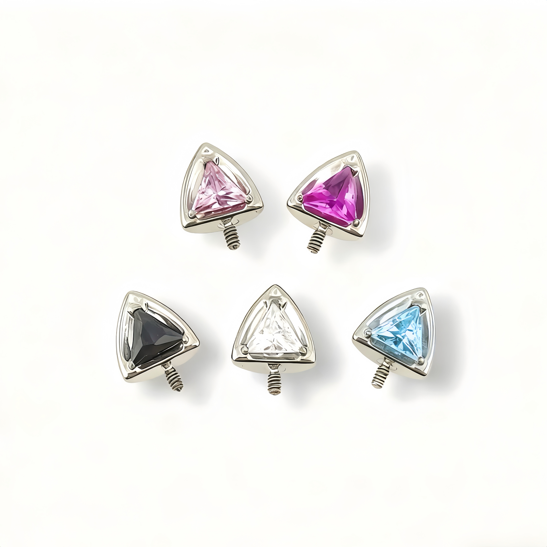 钛合金耳饰 「恶魔钉猫耳朵」f136医用植入级钛合金耳钉耳骨钉T53