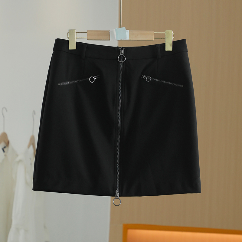 【半价q仓-唐长老自营】货号4559女装春秋新款简约休闲半裙M