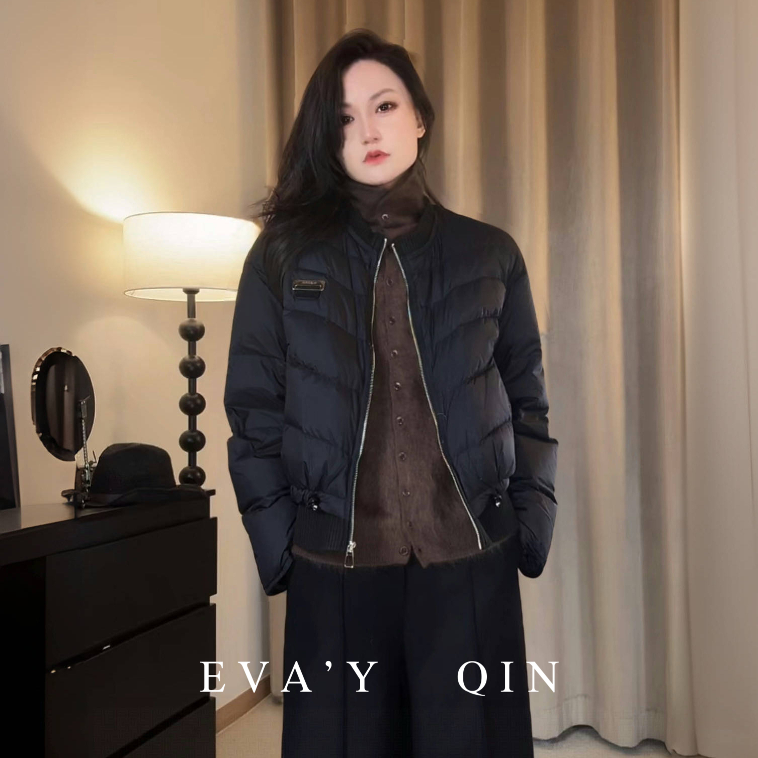 Eva‘Y丨“黑面包”90鸭绒极简温暖锁温系列短款面包羽绒服
