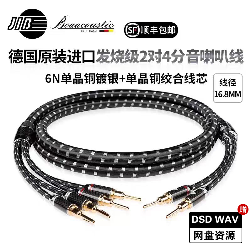 JIB德国蟒蛇BEB2024原装进口高端发烧级HIFI2对4分音喇叭线音箱线