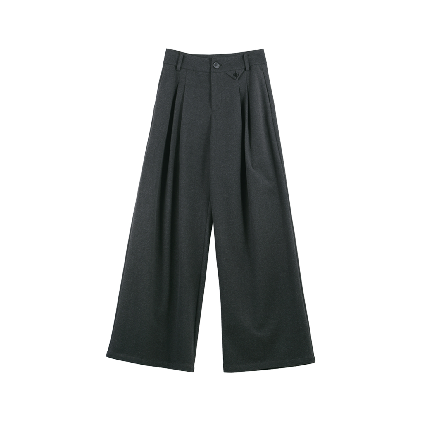 清！秋新垂坠感压褶阔腿裤显瘦百搭直筒西装长裤休闲裤HBZW800046