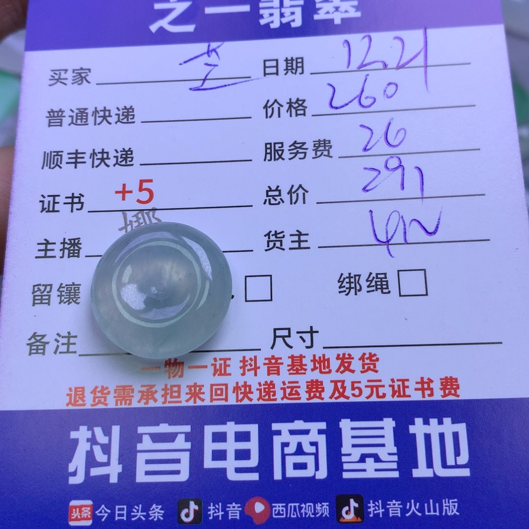 颈饰未镶嵌翡翠芝