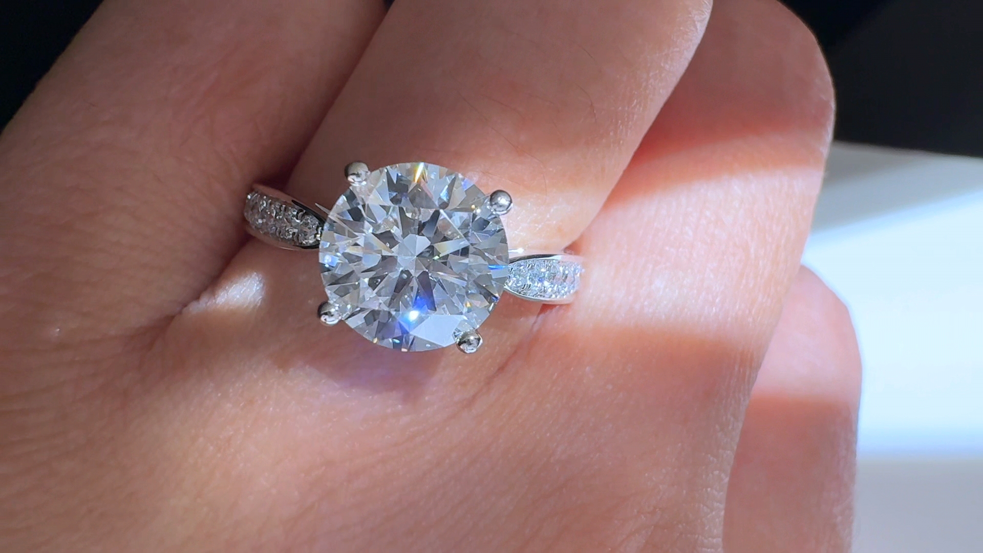 实验室培育钻石IGI 2.26 E VVS2 t家harmony款钻戒，顺丰包邮