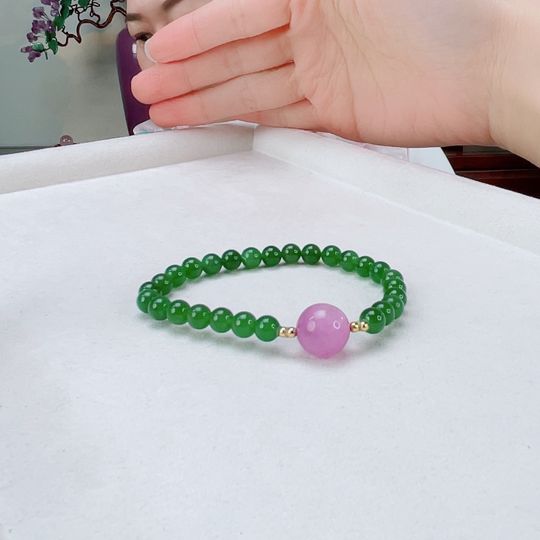 手链辉石未镶嵌紫锂辉6