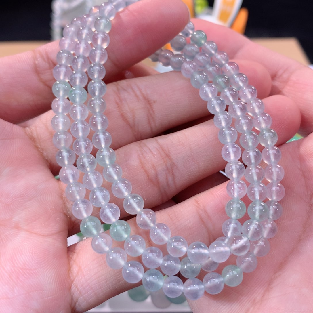 翡翠手链未镶嵌卡6m m