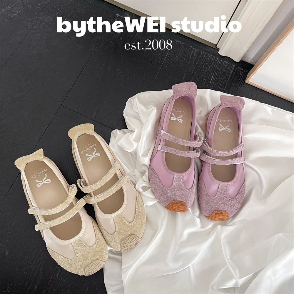 bytheWEI【虎子玛丽珍】内增高德训鞋玛丽珍鞋双魔术贴休闲鞋单鞋女