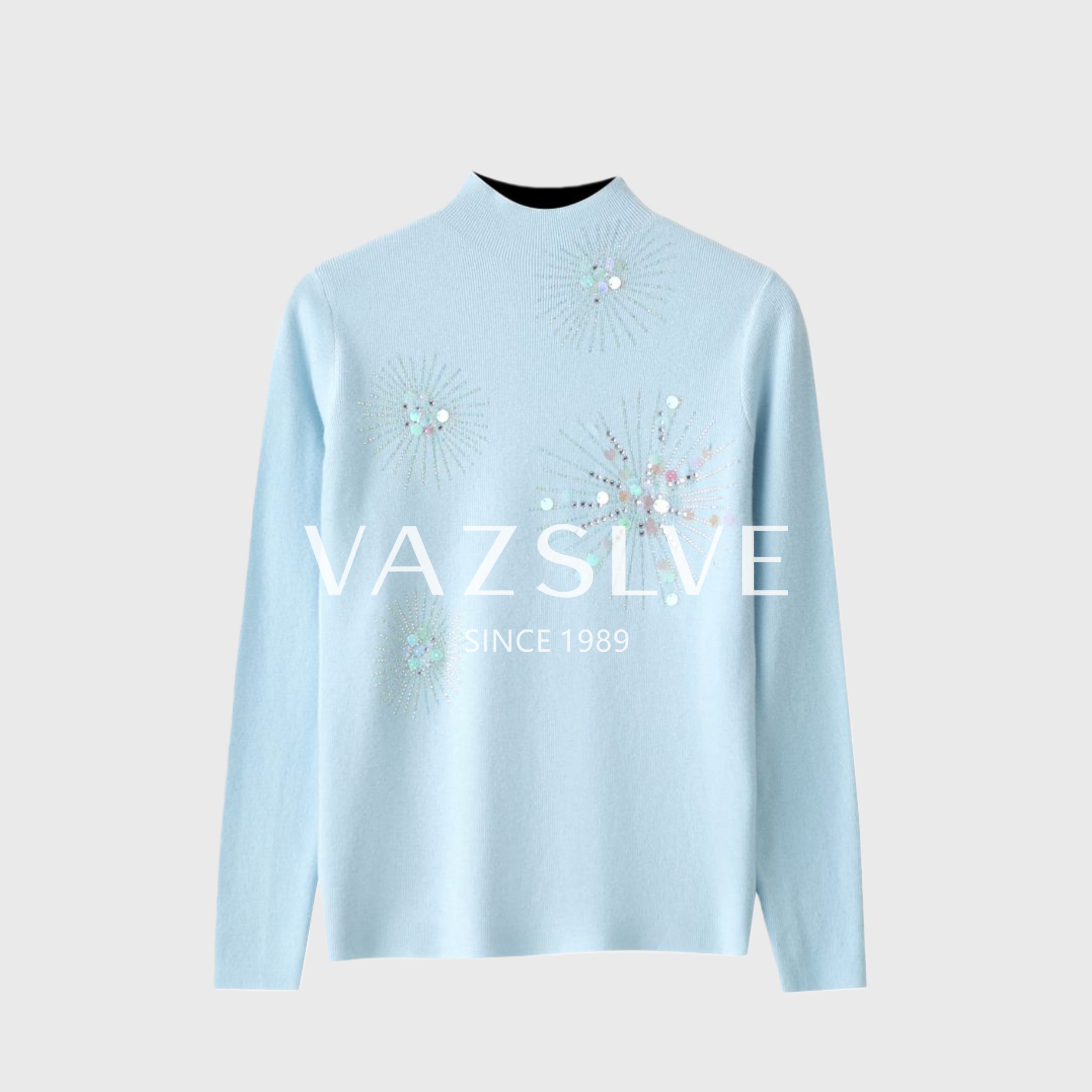 【VAZSLVE/全新奢品】捡漏 "烟花" 羊绒烟花烫钻亮片毛衣msl1198