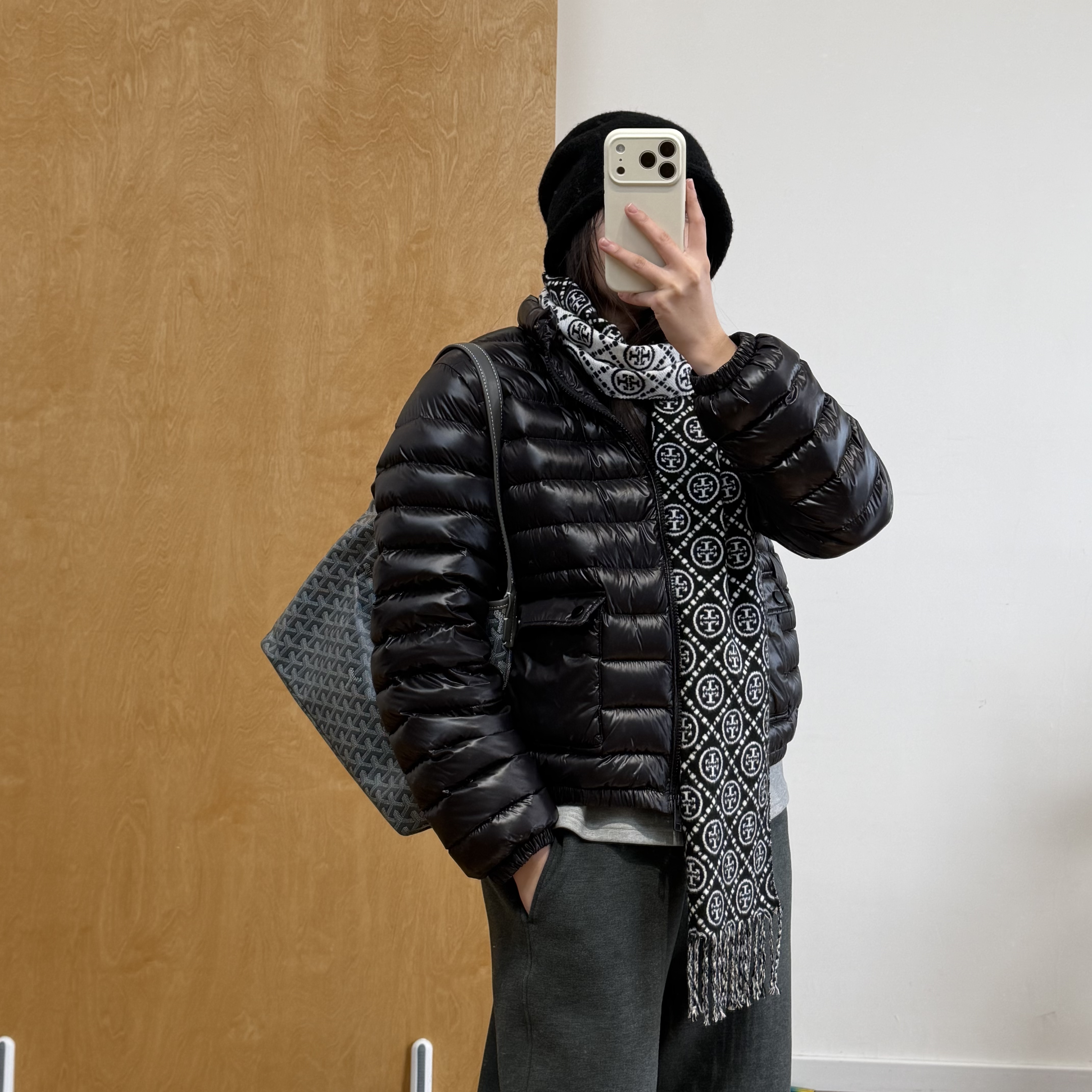 【柳条儿】每一格都是鼓的！柜子同面料亮面立领排骨羽绒服  90鸭绒