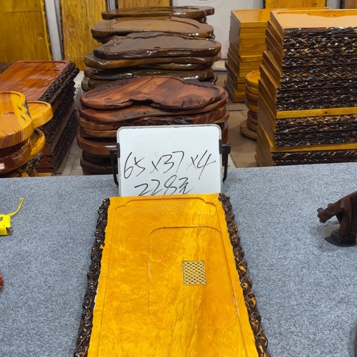 整板无拼接实木茶盘