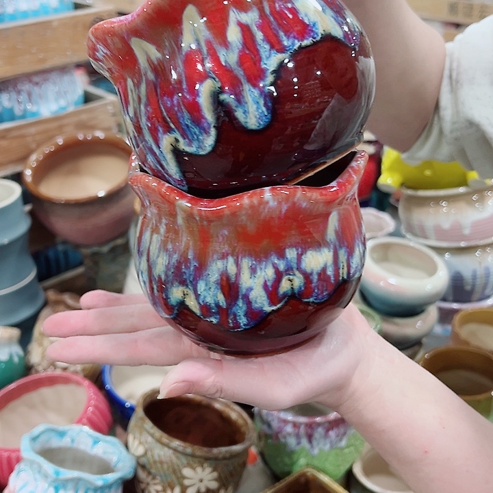 有孔，凑单福利满10元发货陶瓷多肉花盆！