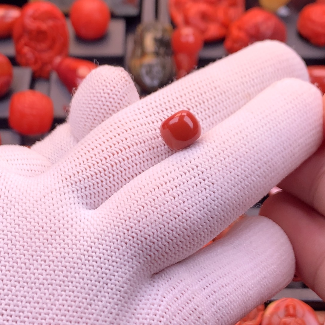 南红玛瑙未镶嵌川料原矿满色满肉老型单珠9mm