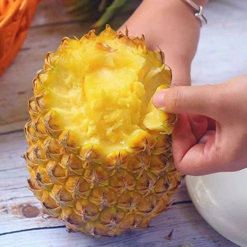 海南手撕凤梨正宗海南金钻凤梨新鲜水果手撕无眼香水菠萝黑钻大果