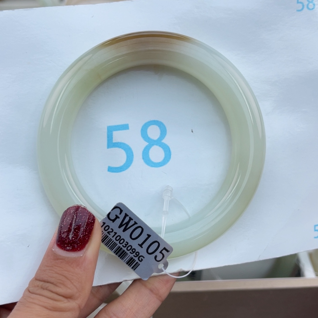 和田玉手镯未镶嵌58+