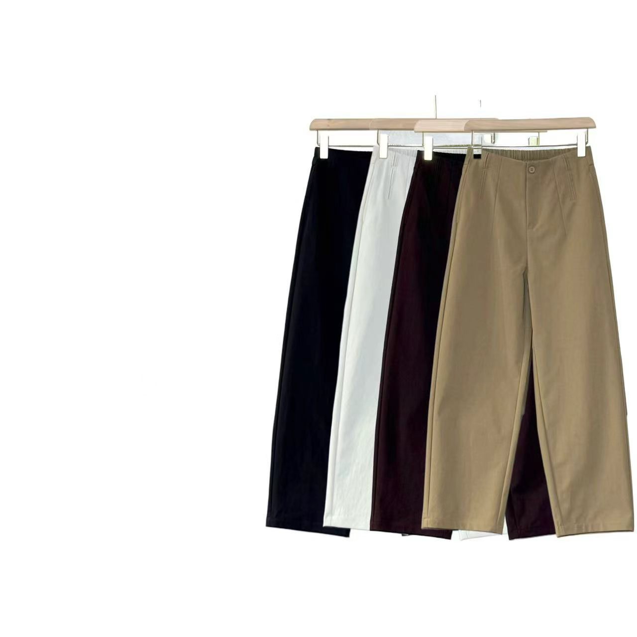 2025早秋新款轻奢进口纯色简约时尚气质百搭休闲直筒裤-8023