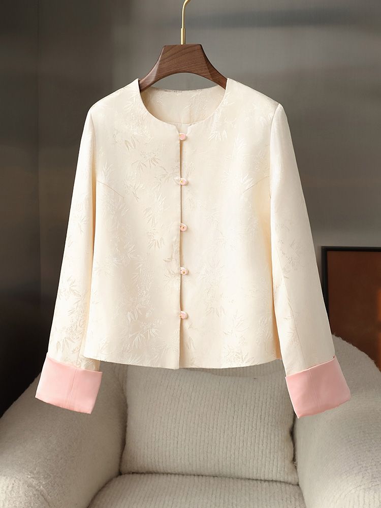 2025新款提花绸缎中国风套装春季中式民族风气质