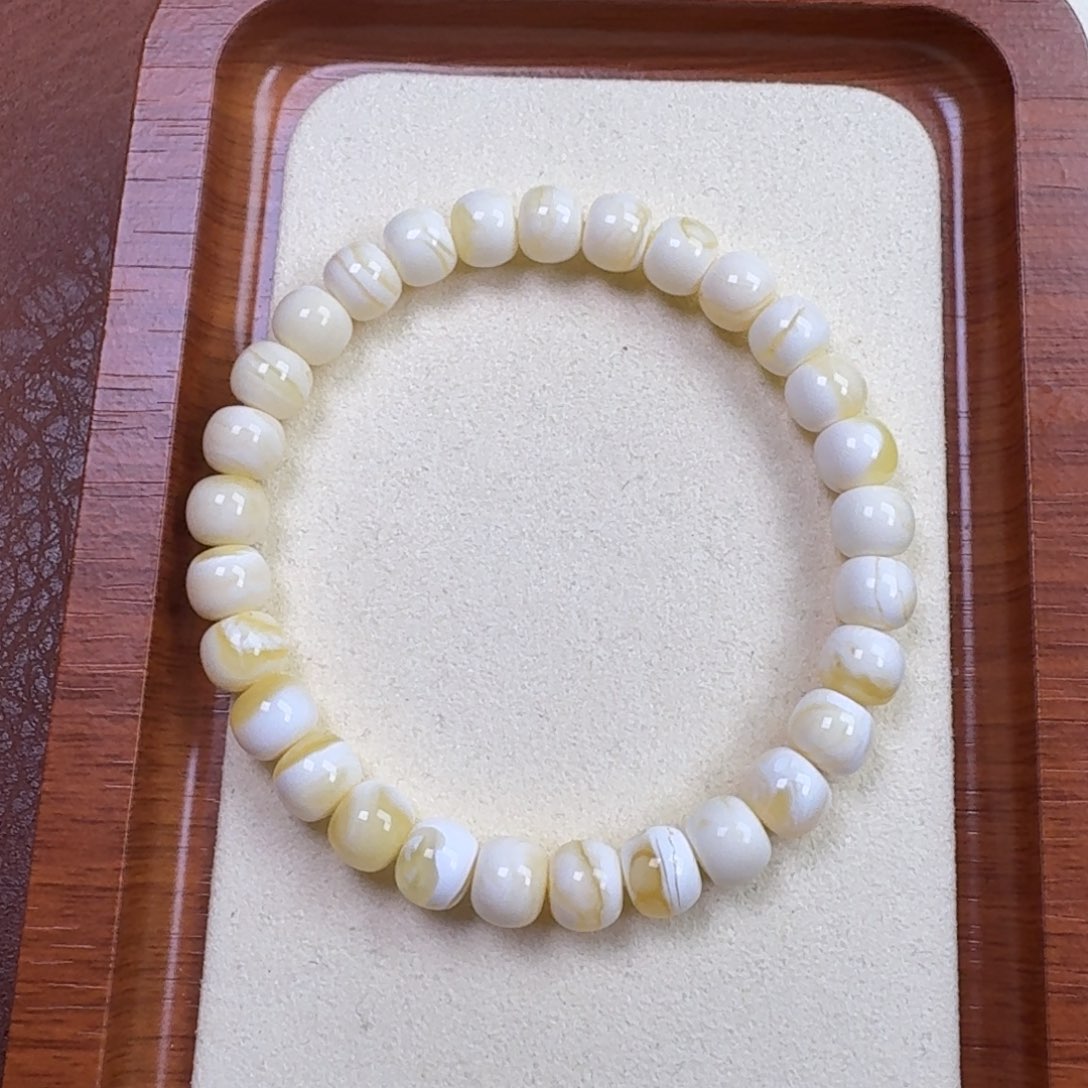 川***.未镶嵌蜜蜡手链8mm裸发