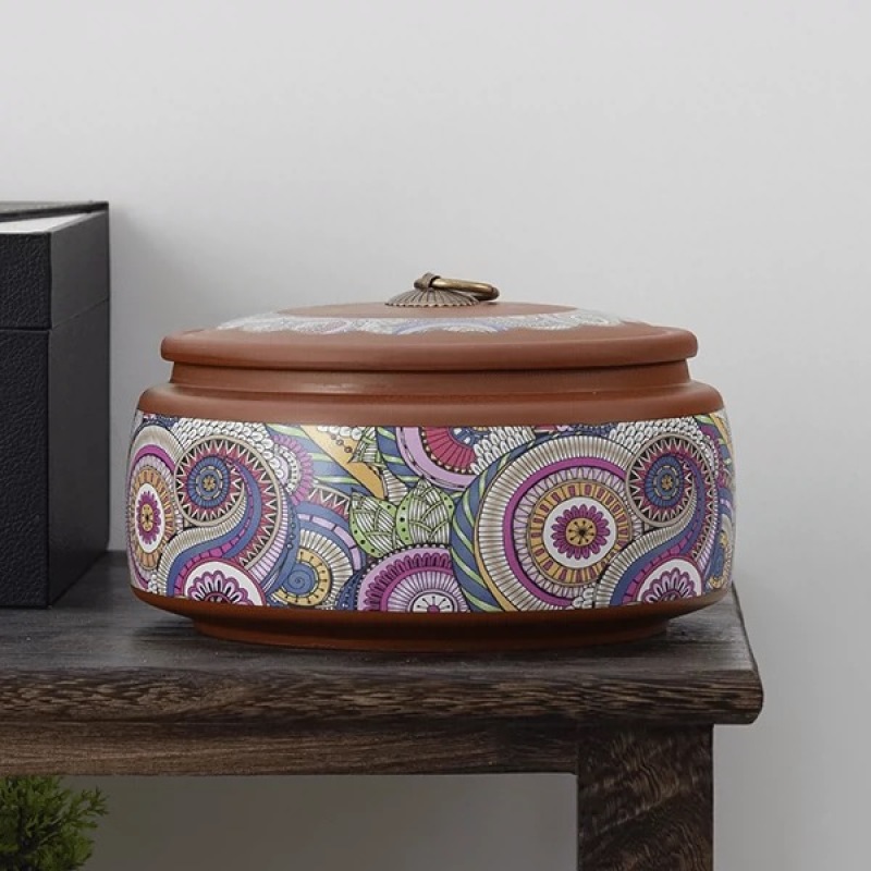 富丽堂皇紫砂茶叶罐e040