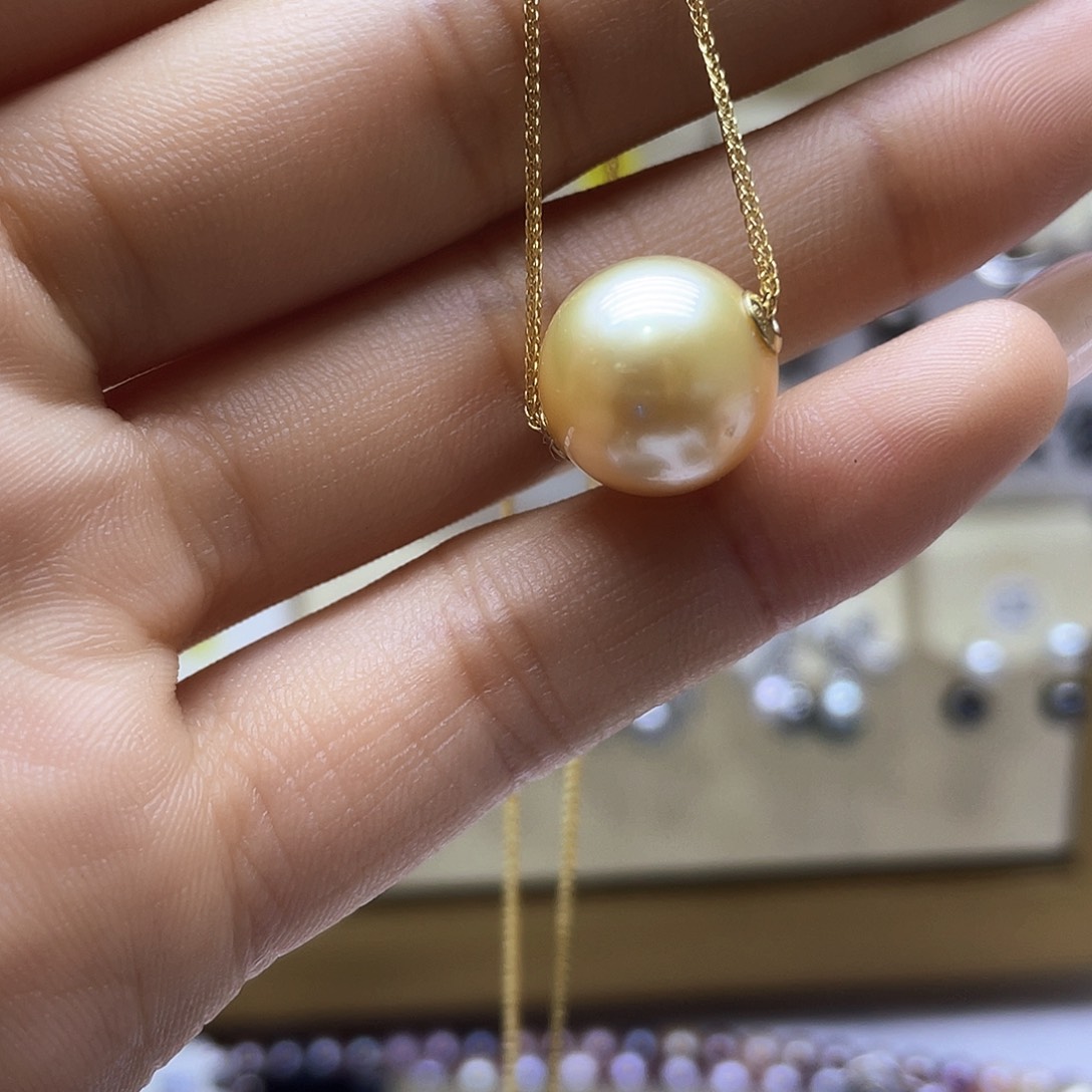 海水珍珠颈饰银S925镶嵌