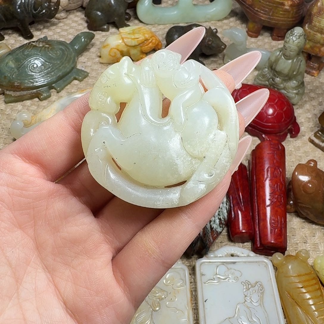 白玉菩提吊坠挂件