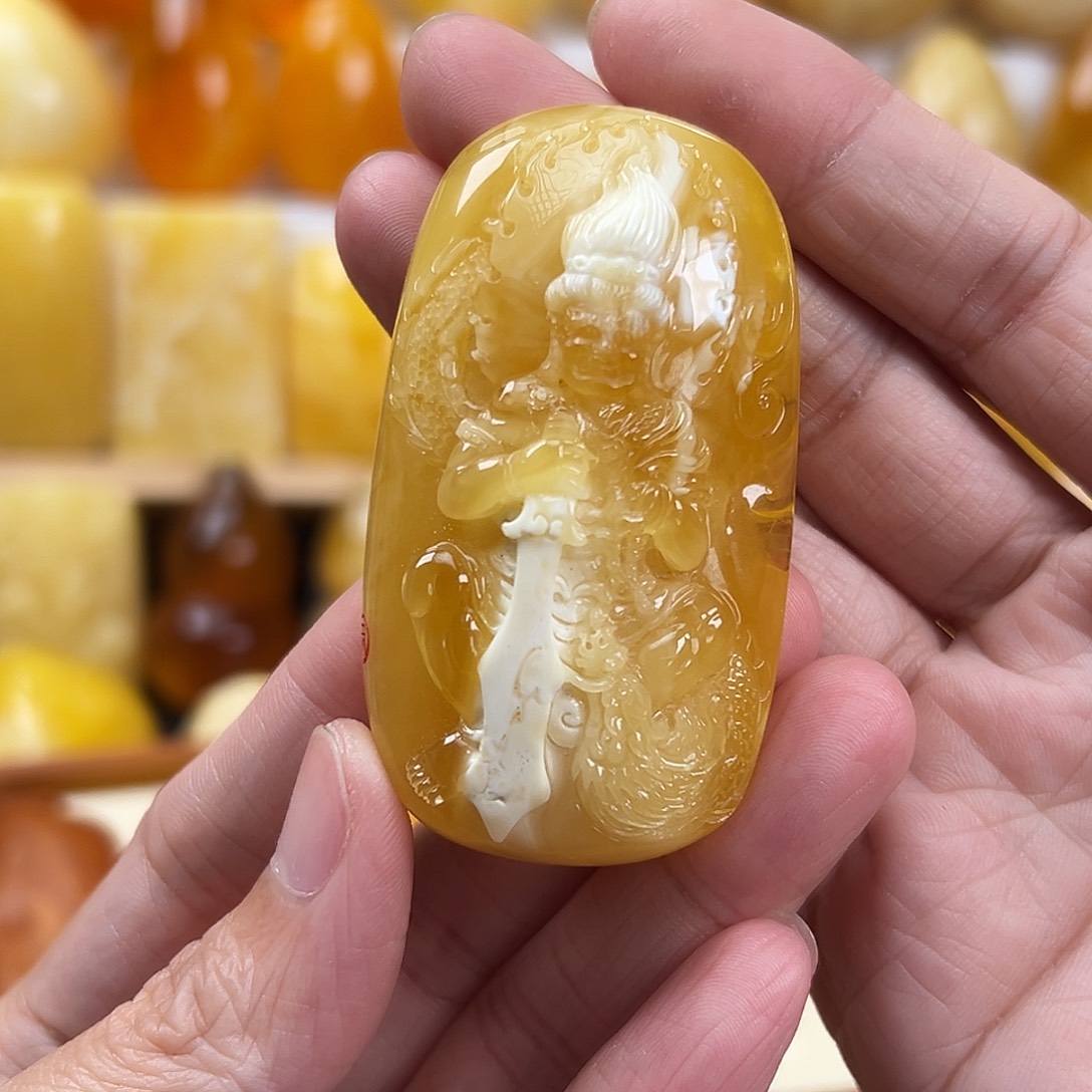 蜜蜡颈饰未镶嵌神**西蜜蜡