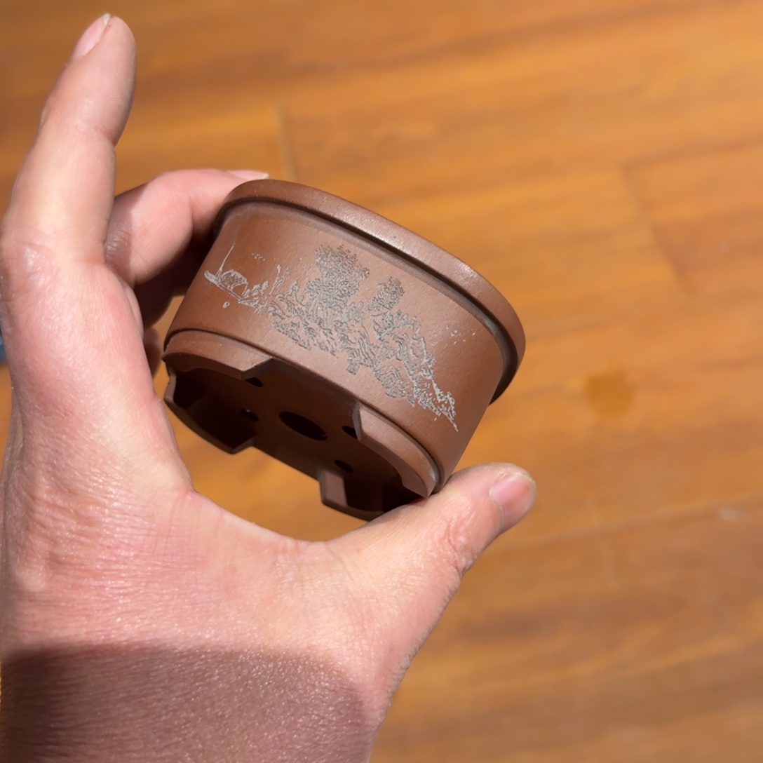 紫砂花盆原矿紫泥