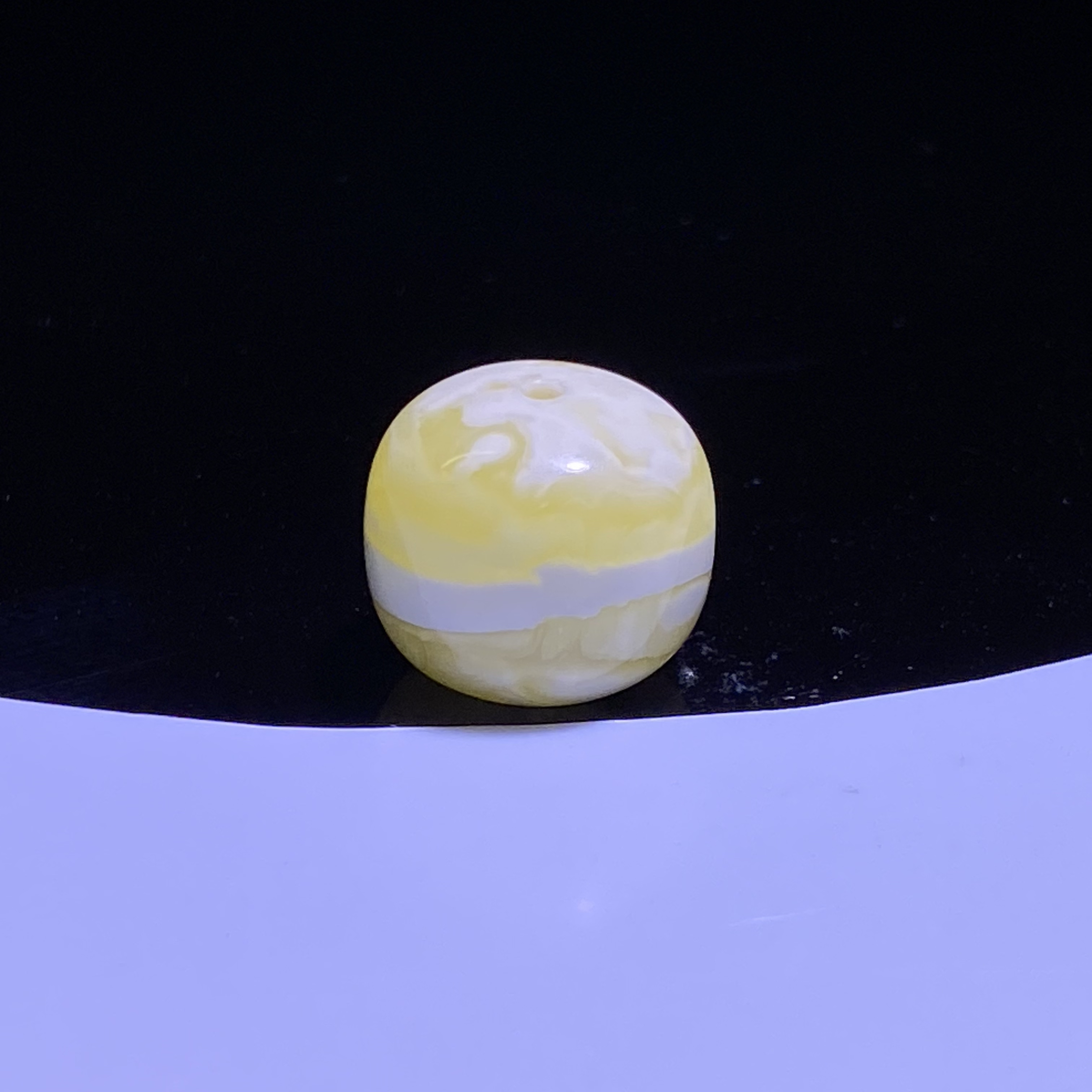 琥珀蜜蜡金瓷白一线天特色老型单珠14.3mm