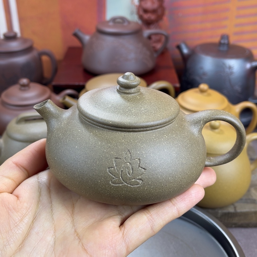 紫砂茶壶宜兴紫砂壶寒江