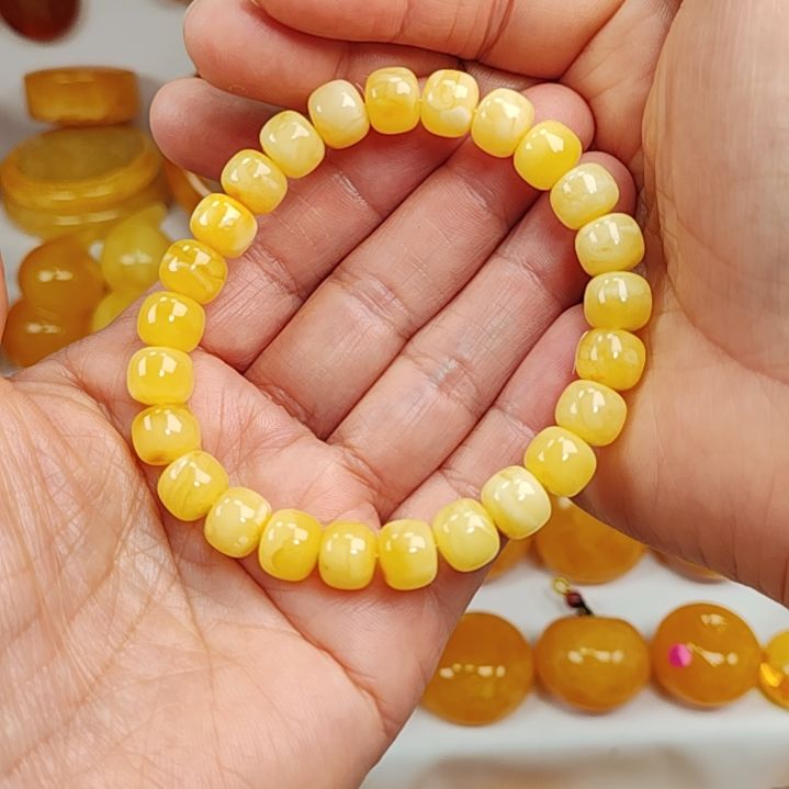 蜜蜡手串未镶嵌手串9十