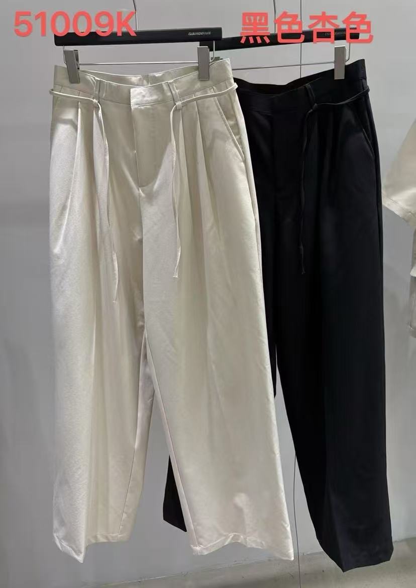 51009K 简约阔腿裤百搭休闲裤