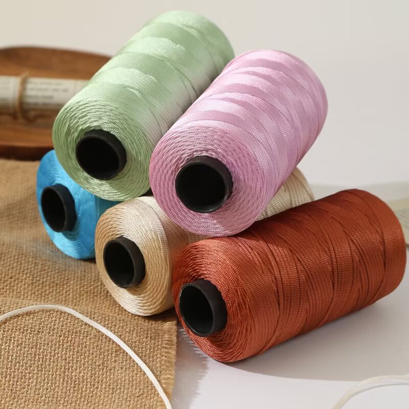 升级版丝光棉麻扁带线红鱼牌冰丝线手工编织diy钩帽钩织包包坐垫