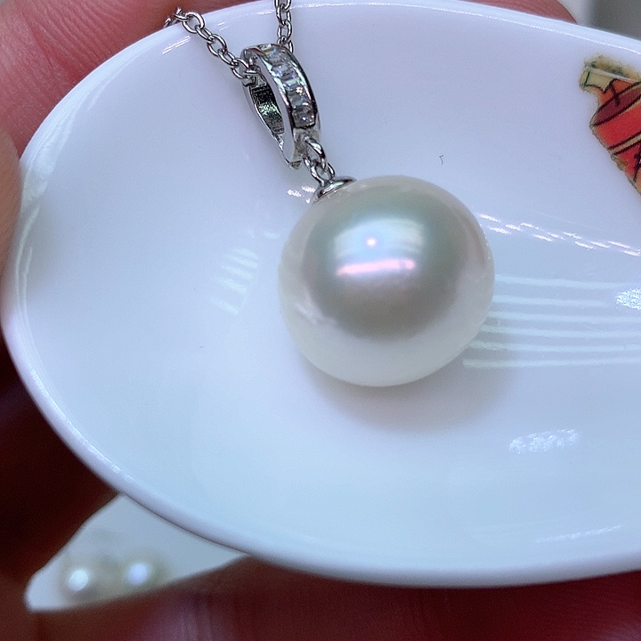 银S925镶嵌耳饰淡水珍珠