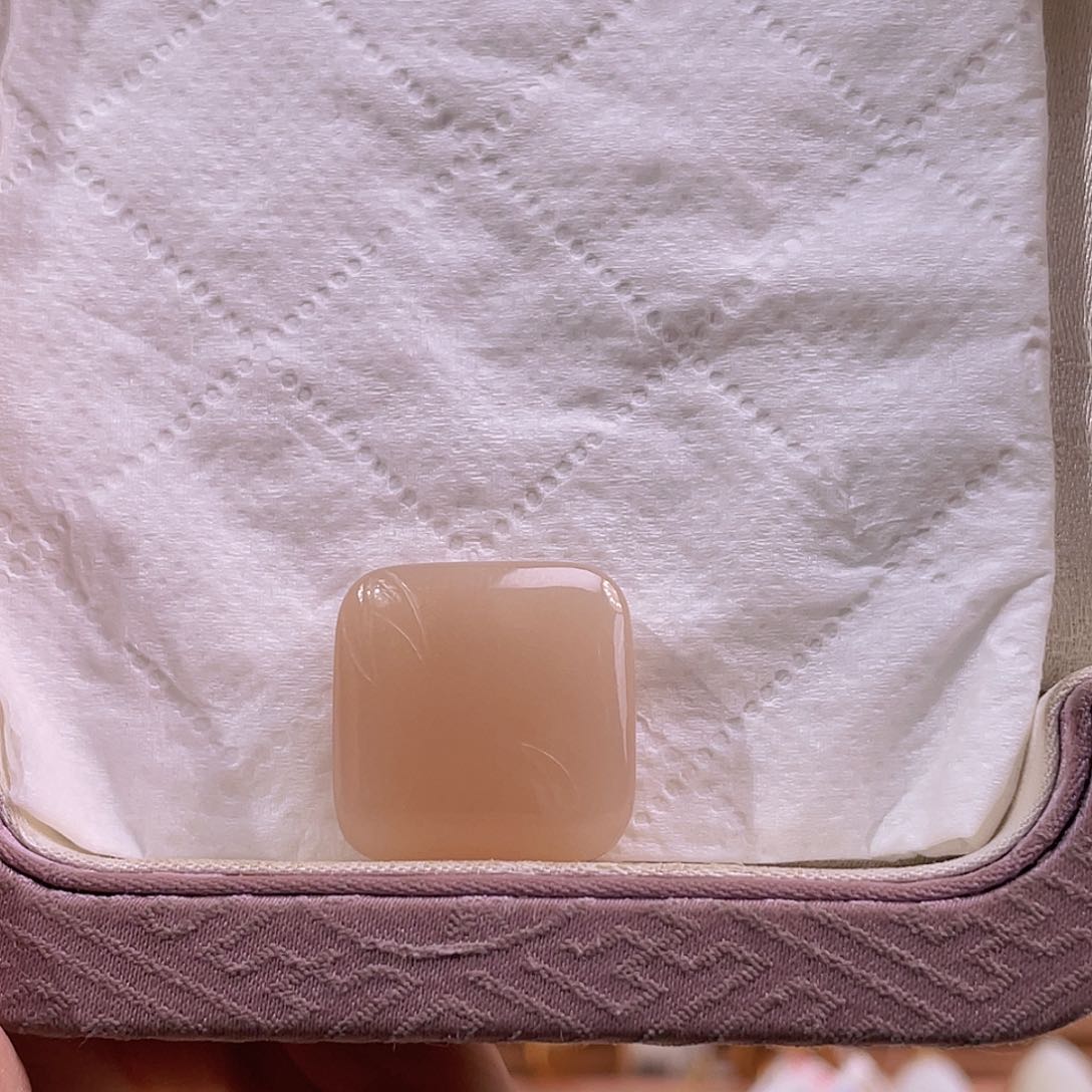 和田玉未镶嵌吊坠(不含链)?*?野牛沟老坑浓红粉竹节节高方糖