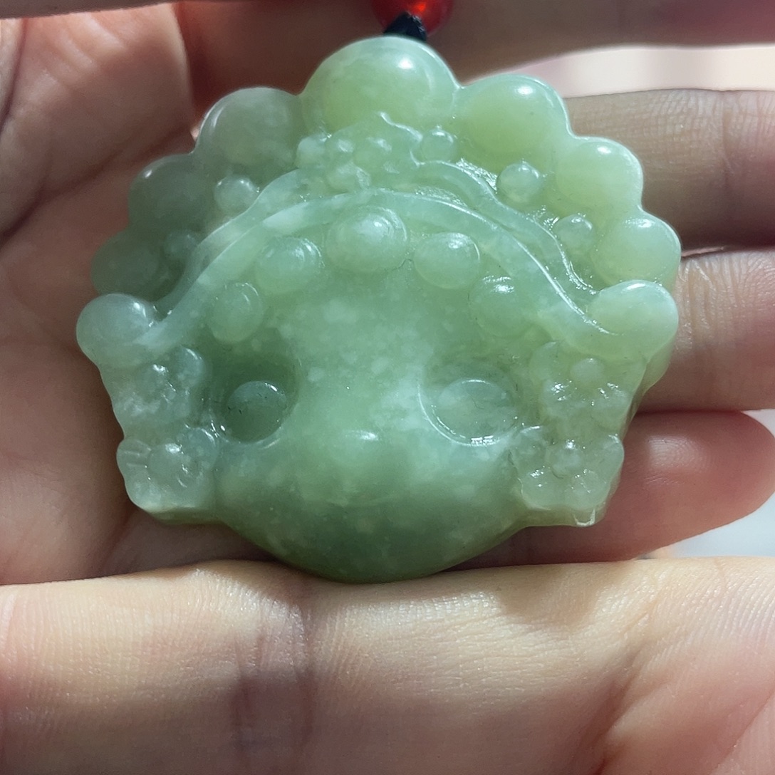 蛇纹石玉未镶嵌吊坠(赠链)