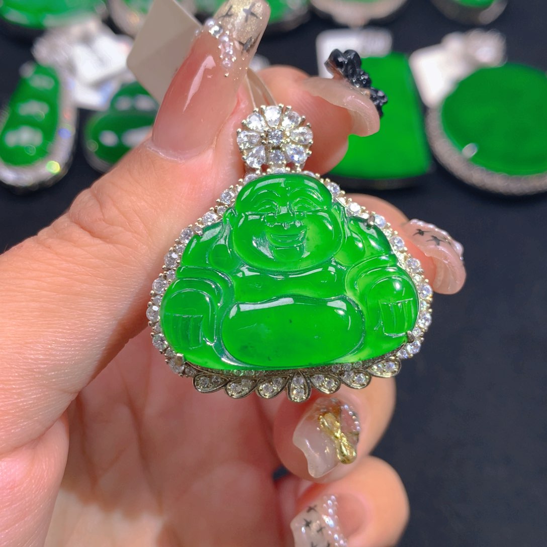 翡翠颈饰银S925镶嵌1111111111