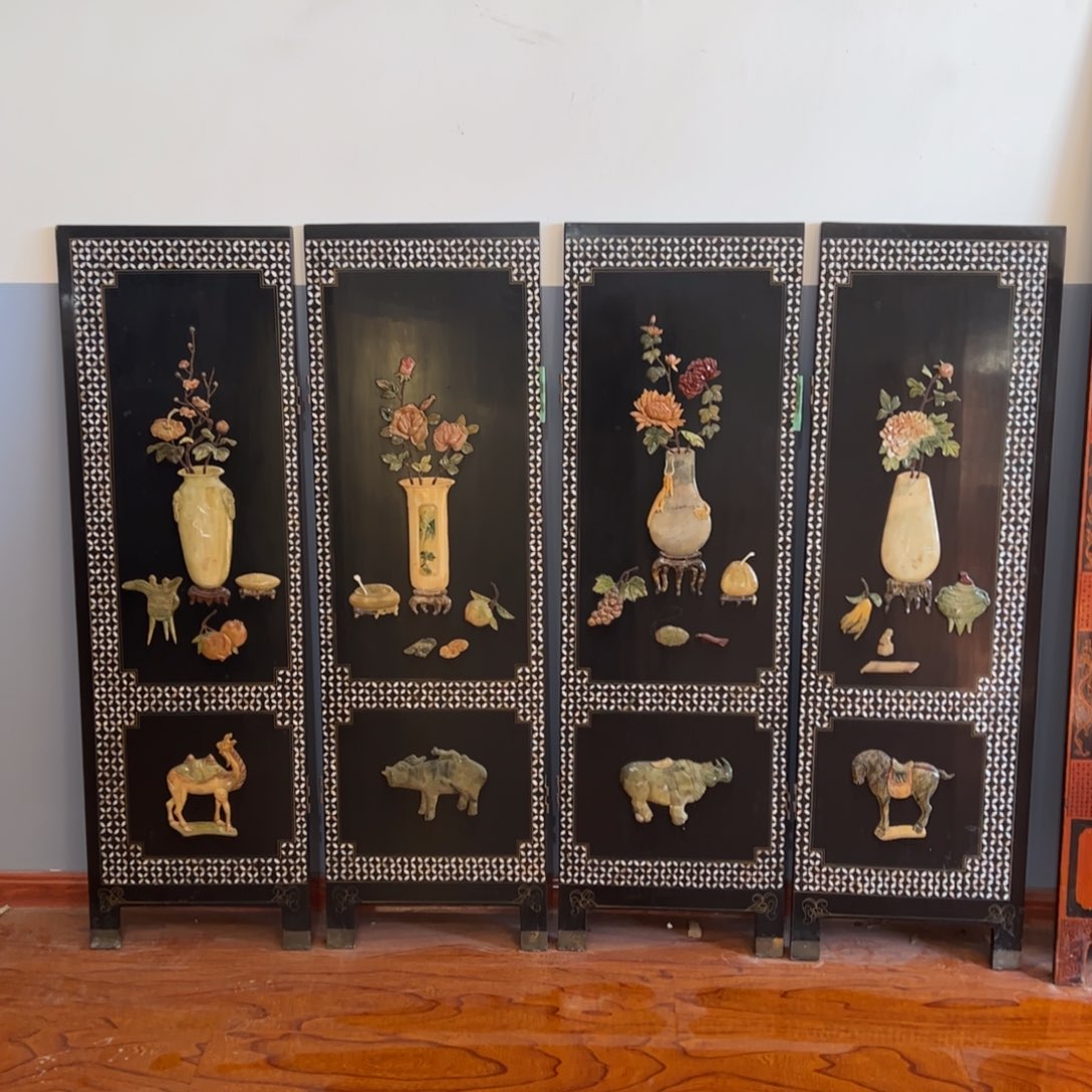 绘画热门火爆屏风框画日本回流石头屏风