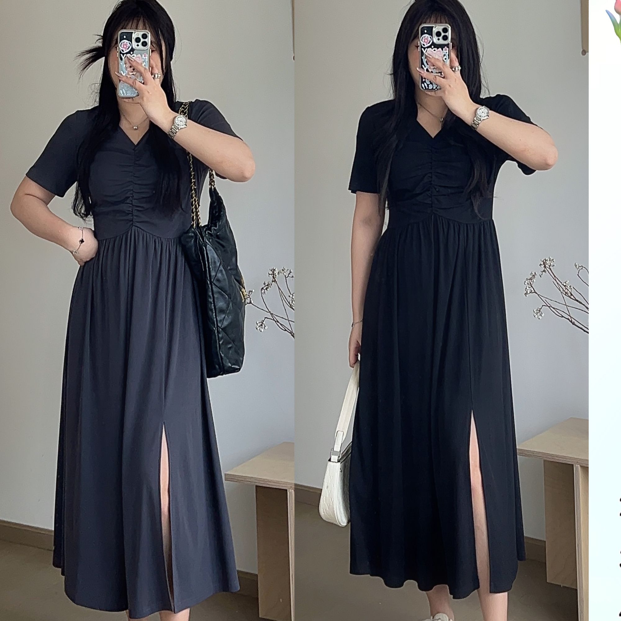 【现货】赫本风收腰连衣裙女夏季茶歇法式气质高级感度假长裙9047