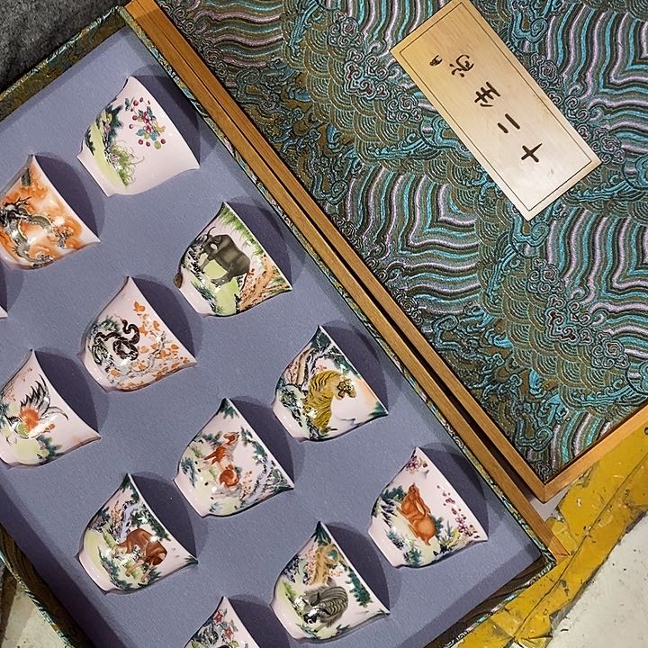 摆件陶红稀土十二生肖套组