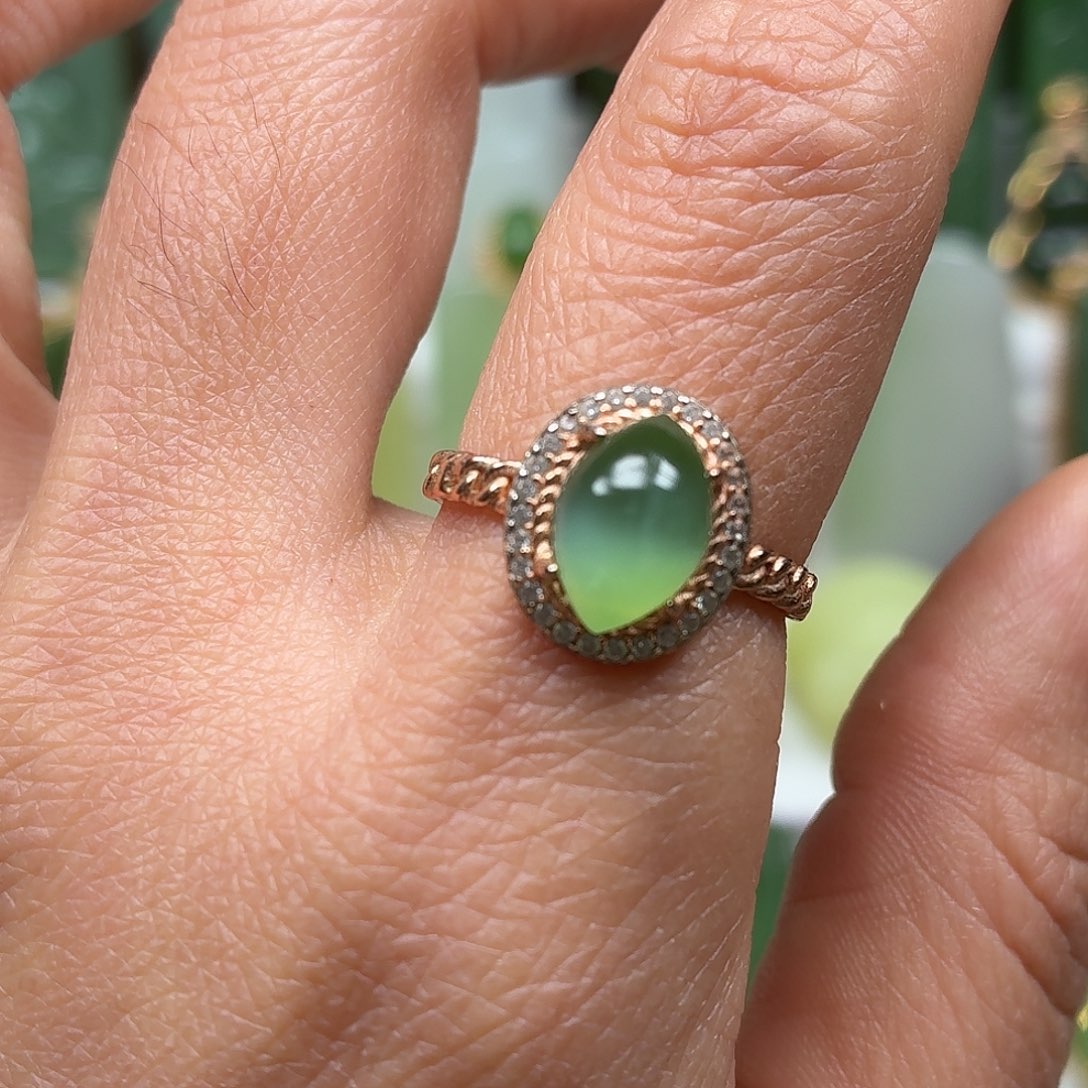 和田玉银S925镶嵌颈饰大漏