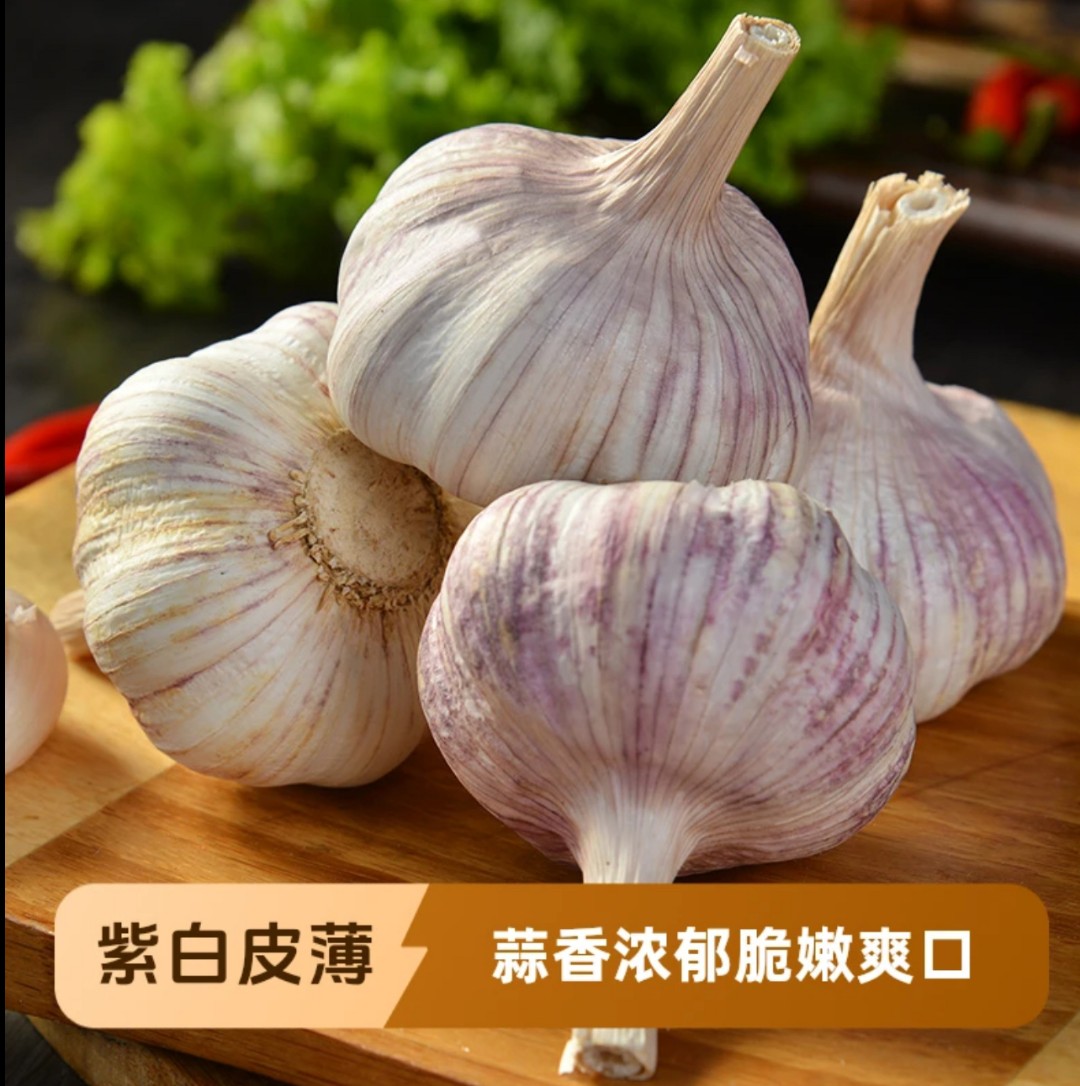 【山东精品大蒜】5斤装农家自种新晒干大蒜头紫白皮辛辣多汁高品质