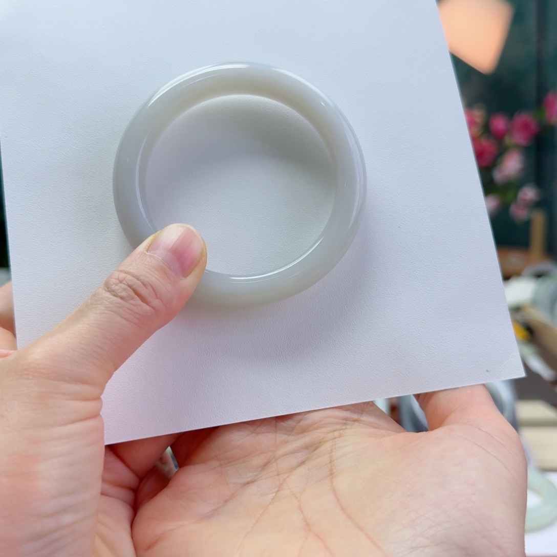 和田玉手镯未镶嵌a**海57.8