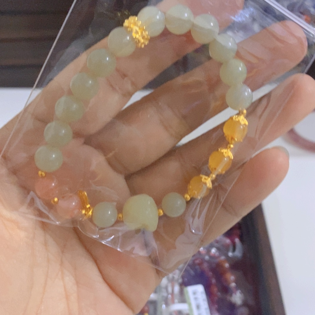 和田玉未镶嵌手链设计款半信