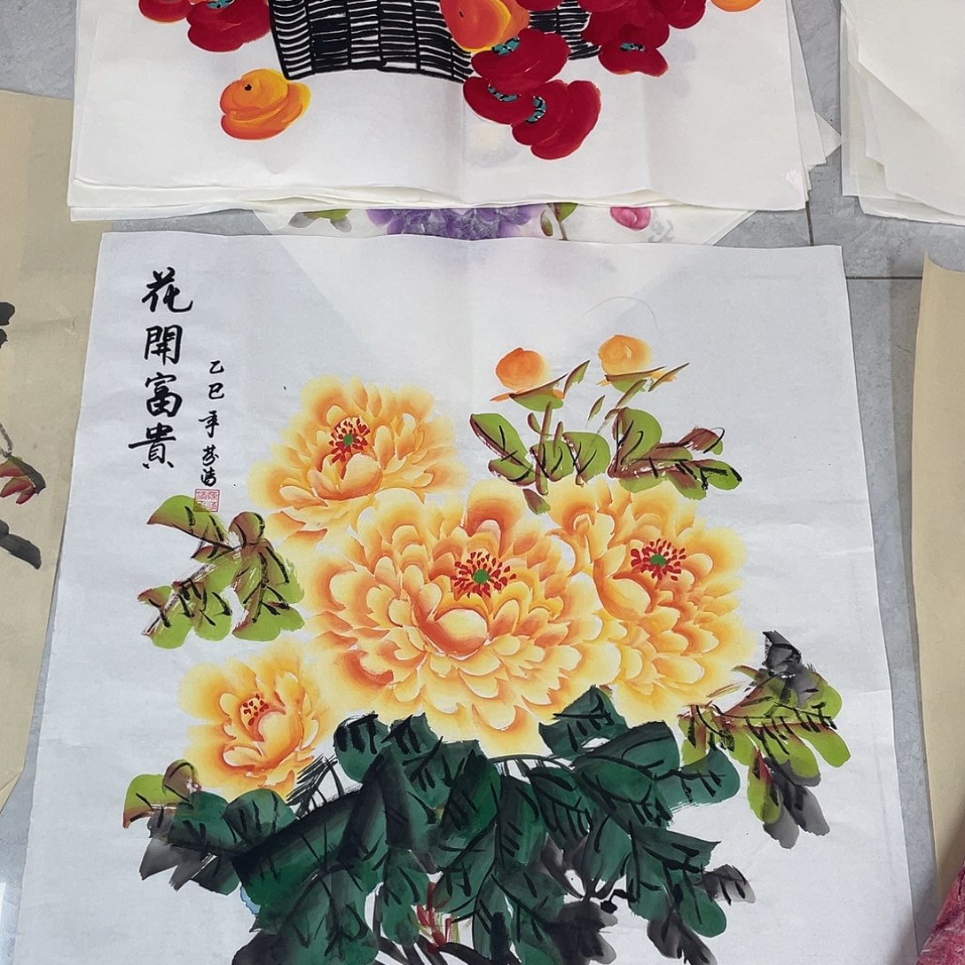 国画国画作品原稿70黄色